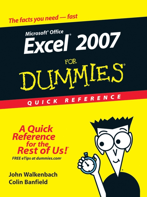 Cover image for Excel 2007 For Dummies Quick Reference